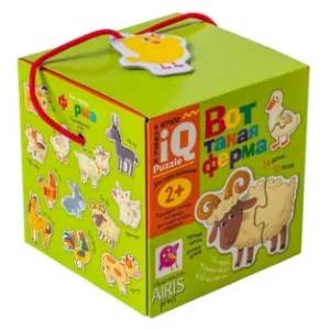 Игра-пазл. Для самых маленьких. 2+ Вот такая ферма: 12 пазлов, 24 детали