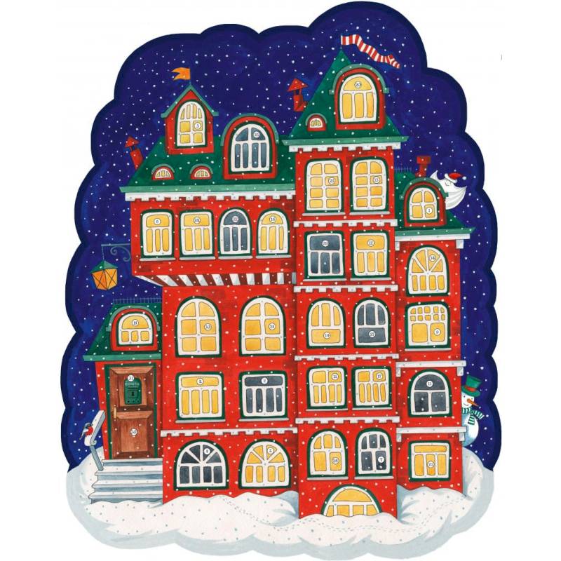 Пряничный домик с окошками. Календарь 2022