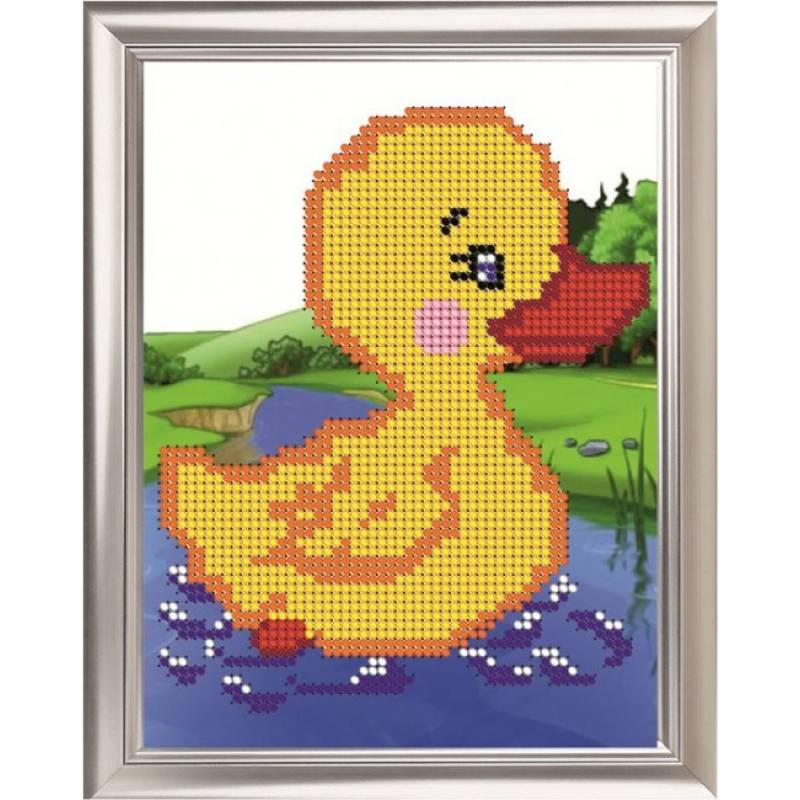 Набор для вышивания бисером 'Утенок  ' 12х16см Д-016