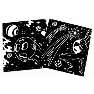 Космическая раскраска. Метеориты и кометы