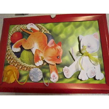 Картина-декор АБ 24-500 'Котята' (аппликация)