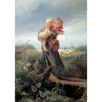 Пазл. Дети, бегущие от грозы. Художник Маковский К.