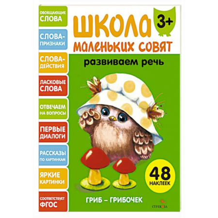 Развитие речи. Чтение, книга Школа маленьких совят 3+. Развиваем речь купить по скидке