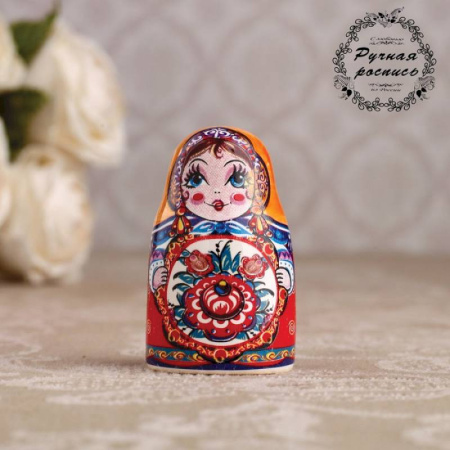 Сувенир напёрсток 'Матрёшка. Цветок', керамика