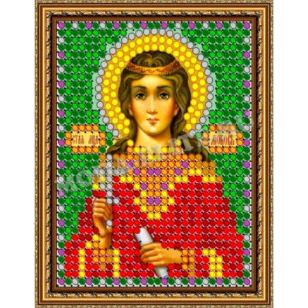 «Светлица» набор для вышивания бисером 8714Л «Св. Мца Любовь» бисер Чехия 6x7,5 см