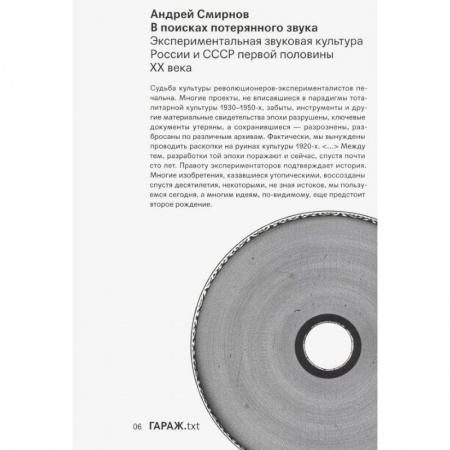 Музыка, книга В поисках потерянного звука. Экспериментальная звуковая культура России и СССР первой половины ХХ века купить по скидке