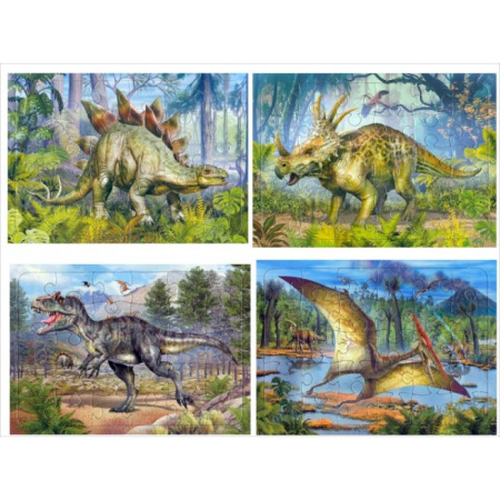 Книги-пазлы, книга Комплект пазлов Мир динозавров купить по скидке