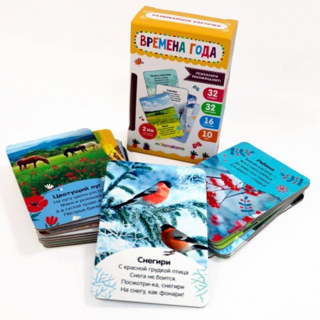 Окружающий мир, книга Умные карточки. Времена года: развивающие карточки 16 шт. купить по скидке